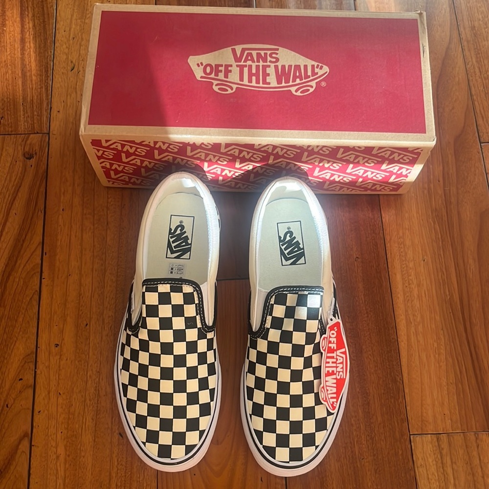 Classic Slip On Checkered Vans - BRAND NEW